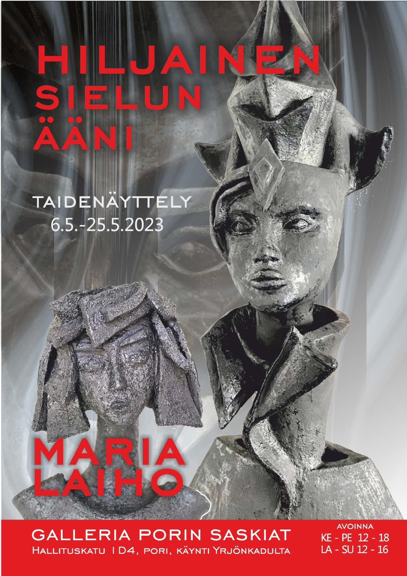 Yksityisnäyttely 2023 | Galleria Porin Saskiat "Hiljainen sielun ääni"